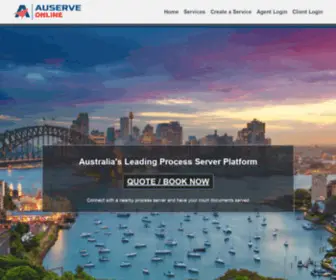 Auserve.com.au(Australia's Leading Process Server Platform) Screenshot