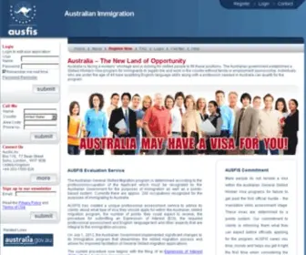 Ausfis.com(Australian immigration) Screenshot