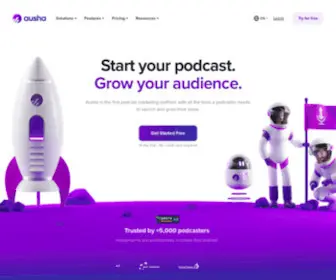 Ausha.co(All-in-One Plateform to Grow your Podcast) Screenshot