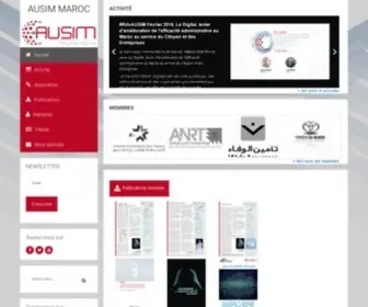 Ausimaroc.com(Bienvenue sur le site AUSIM MAROC : Association des Utilisteurs des Systèmes d'Information aux Maroc) Screenshot