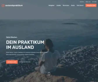 Auslandspraktikum.de(Finde dein Praktikum im Ausland) Screenshot