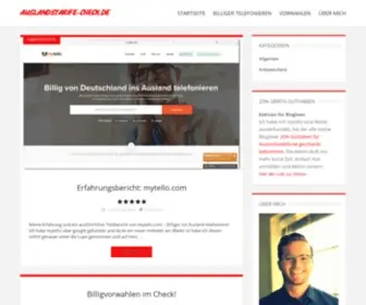 Auslandstarife-Check.de(Billig ins Ausland telefonieren) Screenshot