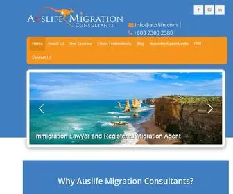 Auslife.com(Expert Migration Consultants for Australia) Screenshot