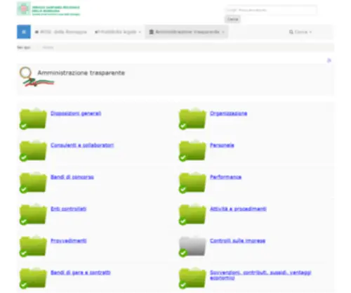 Auslromagna.com(Amministrazione trasparente) Screenshot