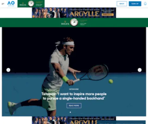 Ausopen.com(Official Website of the Australian Open 2024) Screenshot