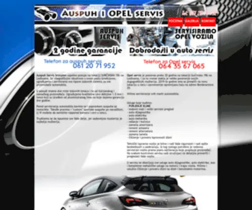 Auspuhservisbeograd.rs(Auspuh i OPEL servis) Screenshot