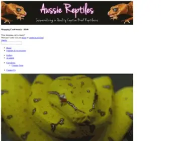 Ausreptiles.com.au(Aussie Reptiles and Aussie Reptile Supplies) Screenshot