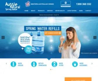 Aussienatural.net.au(Perth's Leading Bottled Spring Water Company) Screenshot