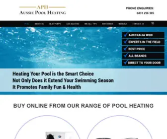 Aussiepoolheating.com.au(Pool Heat Pumps & Gas Heaters) Screenshot