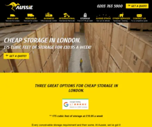 Aussieselfstore.co.uk(Aussie Man and Van Ltd) Screenshot