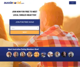 Aussiesocial.com(Online dating for sociable singles across Australia) Screenshot