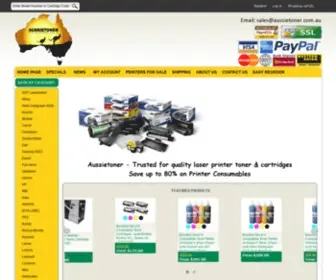 Aussietoner.com.au(Save on Compatible Toner Cartridges and Refills) Screenshot