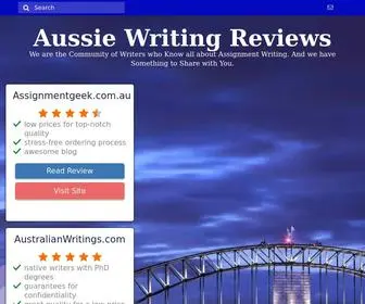 Aussiewritingreviews.com(Start from fresh student reviews) Screenshot