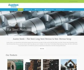 Austensteels.com(Exporter, Importer & Suppliers of Tinplate, Electrolytic Tinplate, Tin Free Steel, TFS, Tin Mill Black Plate, TMBP, Steel Scrap Heavy Metal Scrap, HIS, Cold Rolled Steel in World Wide) Screenshot