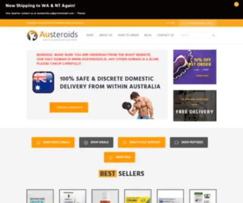 Austeroids.is(Buy Steroids) Screenshot