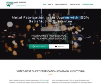 Austgen.com.au(Steel Fabrication Melbourne) Screenshot