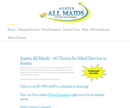 Austin-ALL-Maids.com(Maid Service in Austin) Screenshot