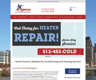 Austinacexpress.com(SAME-DAY Air Conditioning Repair) Screenshot
