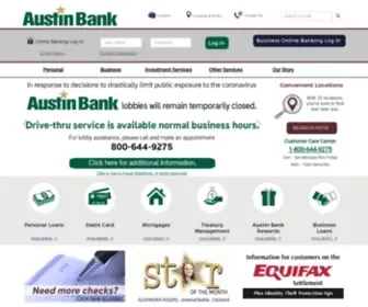 Austinbank.com(Banking & Lending in East Texas) Screenshot