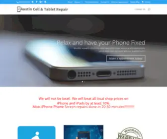 Austincell.com(Austin Cell and Tablet Repair) Screenshot