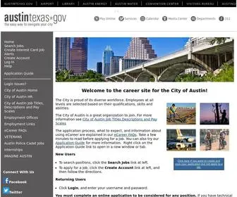 Austincityjobs.org(Jobs @ City of Austin) Screenshot