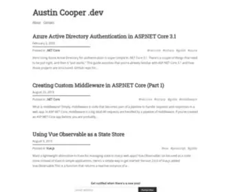 Austincooper.dev(Austin Cooper .dev Home) Screenshot