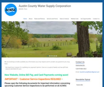 Austincountywater.com(Bellville, Texas) Screenshot