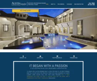 Austincustompools.net(Houston Custom Pool Builder) Screenshot