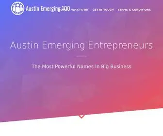 Austinemerging100.com(Austin Emerging Entrepreneurs) Screenshot