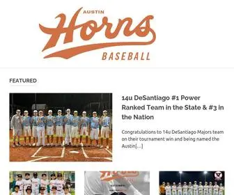 Austinhornsbaseball.com(The Home of the Austin Horns Baseball Organization) Screenshot