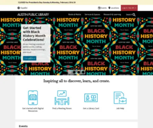 Austinlibrary.com(Austinlibrary) Screenshot