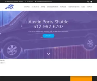 Austinpartyshuttle.com(Front Page) Screenshot