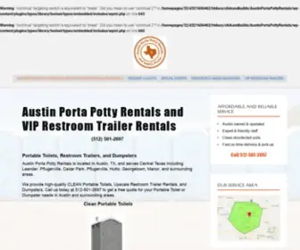 Austinportapottyrentals.com(Austin Porta Potty Rentals and VIP Restroom Trailer Rentals) Screenshot