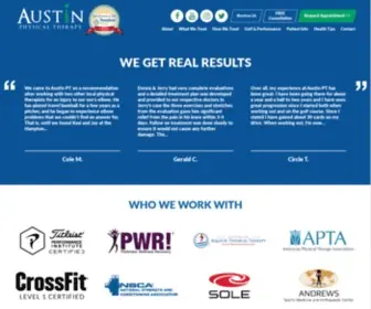 Austinpt.com(Physical Therapy in Huntsville) Screenshot