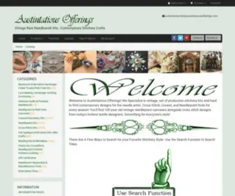 Austintatiousofferings.com(Vintage Rare Needlework Kits) Screenshot