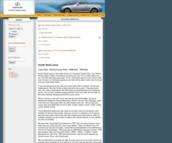 Austintexaslexus.com(Lexus Parts Discount Lexus Parts Lexus OEM Parts Lexus TRD Parts Auto Parts Car Parts) Screenshot