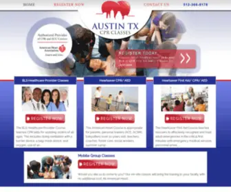 AustintXcprclasses.com(CPR Classes in the Austin) Screenshot