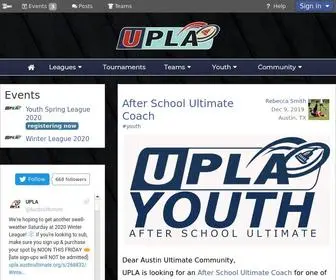 Austinultimate.org(Ultimate Players League of Austin) Screenshot