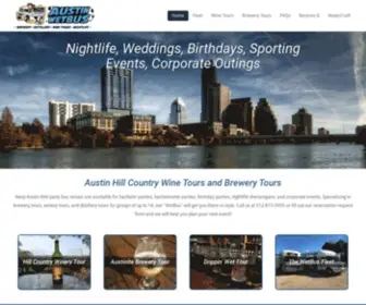 Austinwetbus.com(Austin Hill Country Wine Tours and Brewery Tours) Screenshot