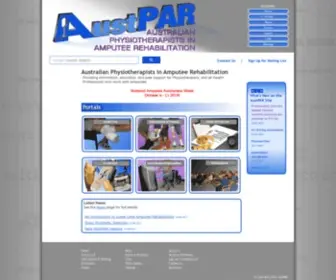 Austpar.com(Australian Physiotherapists in Amputee Rehabilitation) Screenshot