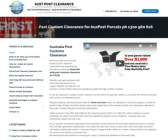 Austpostclearance.com.au(Aust Post Clearance) Screenshot