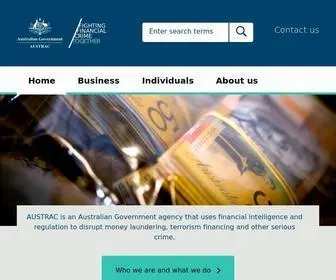 Austrac.gov.au(Homepage) Screenshot
