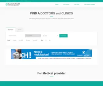 Australia-Health.com(Find Doctors and Clinics) Screenshot