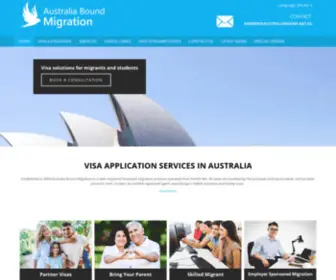 Australiabound.net.au(Visa Application Services Online in Australia) Screenshot