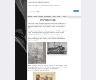 Australian-English-Genealogy.com(Australian English Genealogy) Screenshot