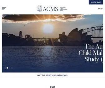 Australianchildmaltreatmentstudy.org(The Australian Child Maltreatment Study (ACMS)) Screenshot