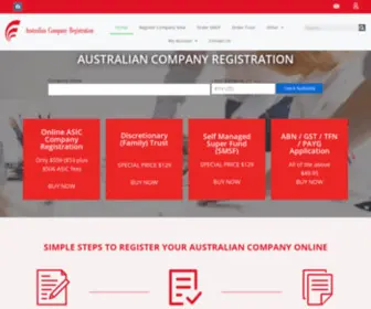 Australiancompanyregistration.com.au(Australian Company Registration) Screenshot