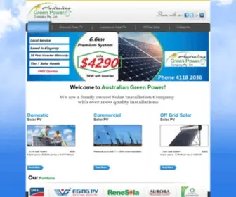 Australiangreenpower.com(Australian Green Power Company Pvt) Screenshot