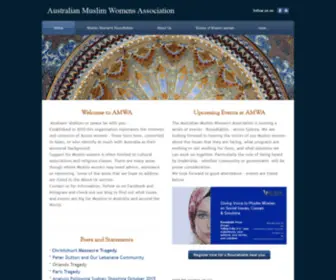 Australianmuslimwomen.org.au(Australian Muslim Womens Association) Screenshot