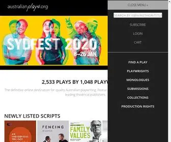 Australianplays.org(The Home of Australian Playscripts) Screenshot